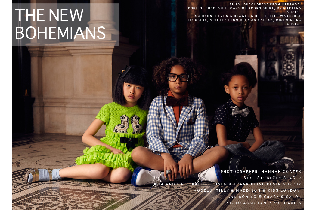 Junior Style The New Bohemians Editorial by Hannah Caotes and Becky Seager #editorial #kidsfashionmagazine #childrensapparel #designer #alessandromichel