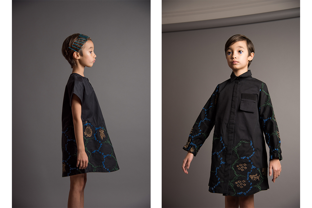 Infantium Victoria Brand Profile. Photography by Josephina Carlier AW18 Marine Symbiosis collection from the vegan kids fashion label