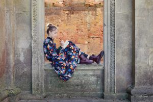 Ticking Stripe: Framed Print with Carlota Barnabe