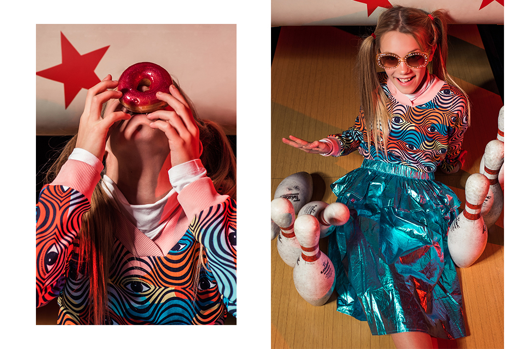 Editorial: Bowling You Over Kids Fashion Editorial by Bear and Pine Photography