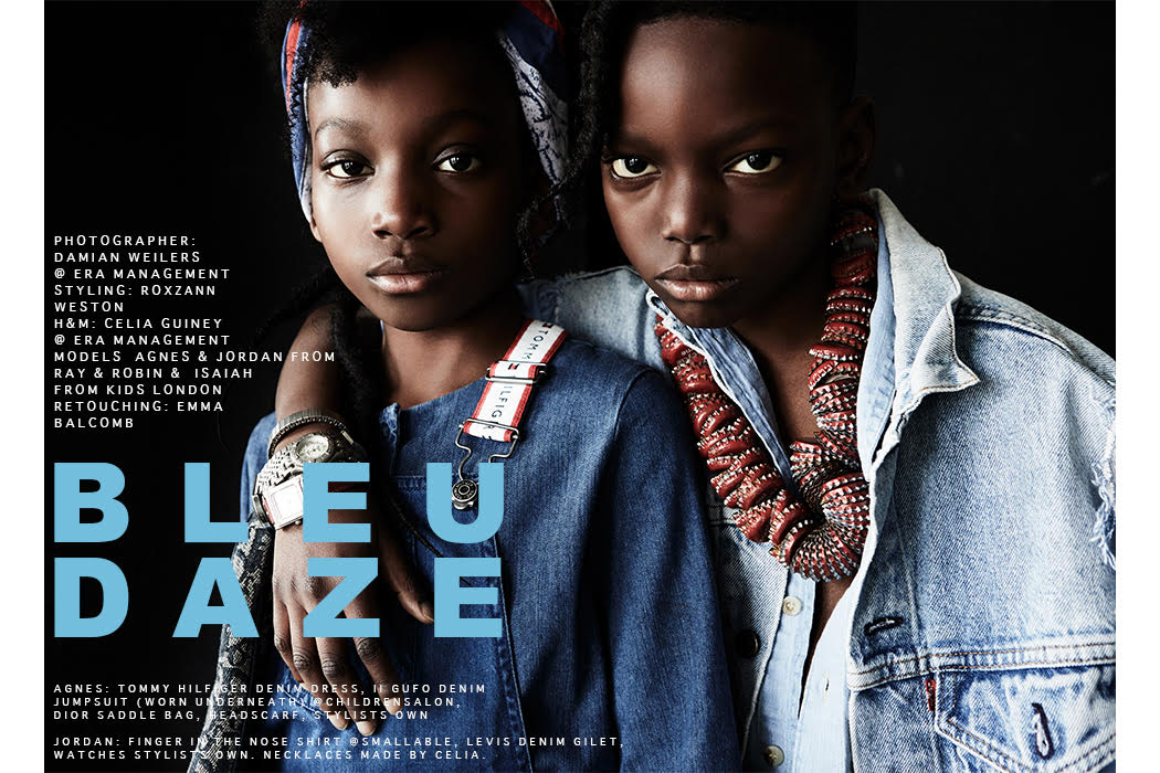 Editorial: Bleu Daze By Damian Weilers #denim #damianweilers #juniorstyle #kidseditorial