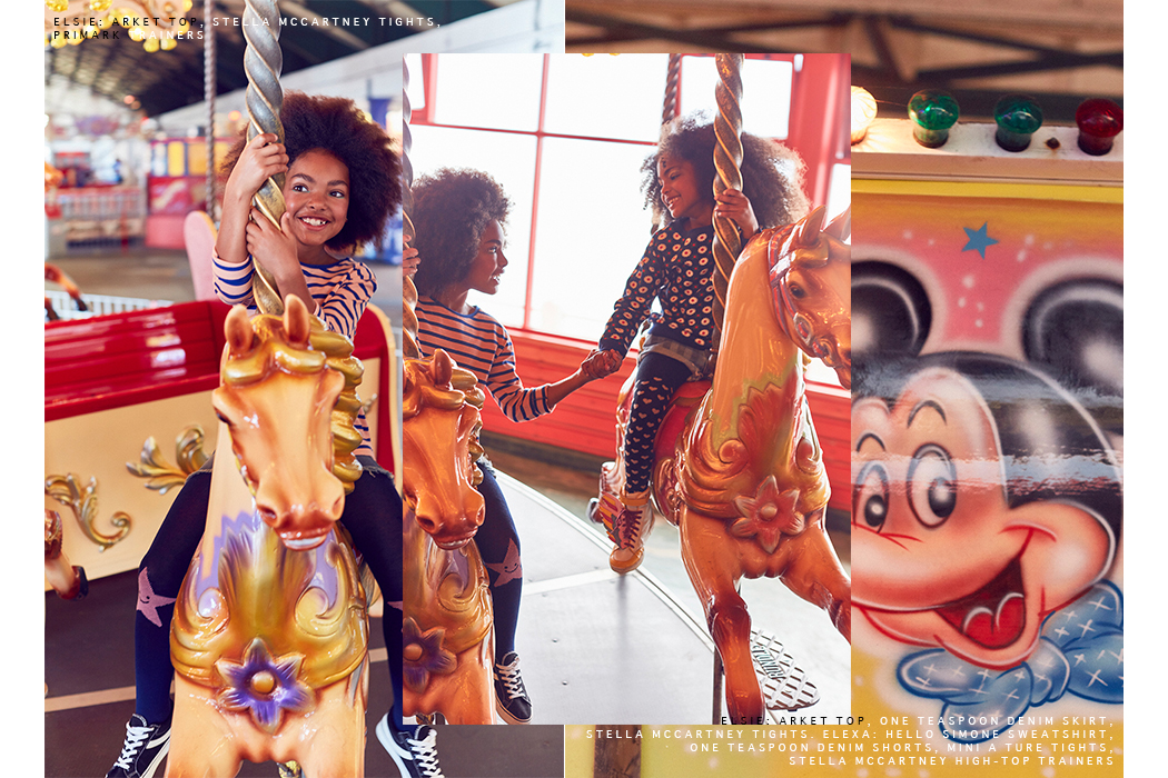 Editorial: The Pier Sisters By Ross Bolger #kidsfashion #editorial #sharonagricole #rossbolger #photographer #waltonpier #fair #fairground
