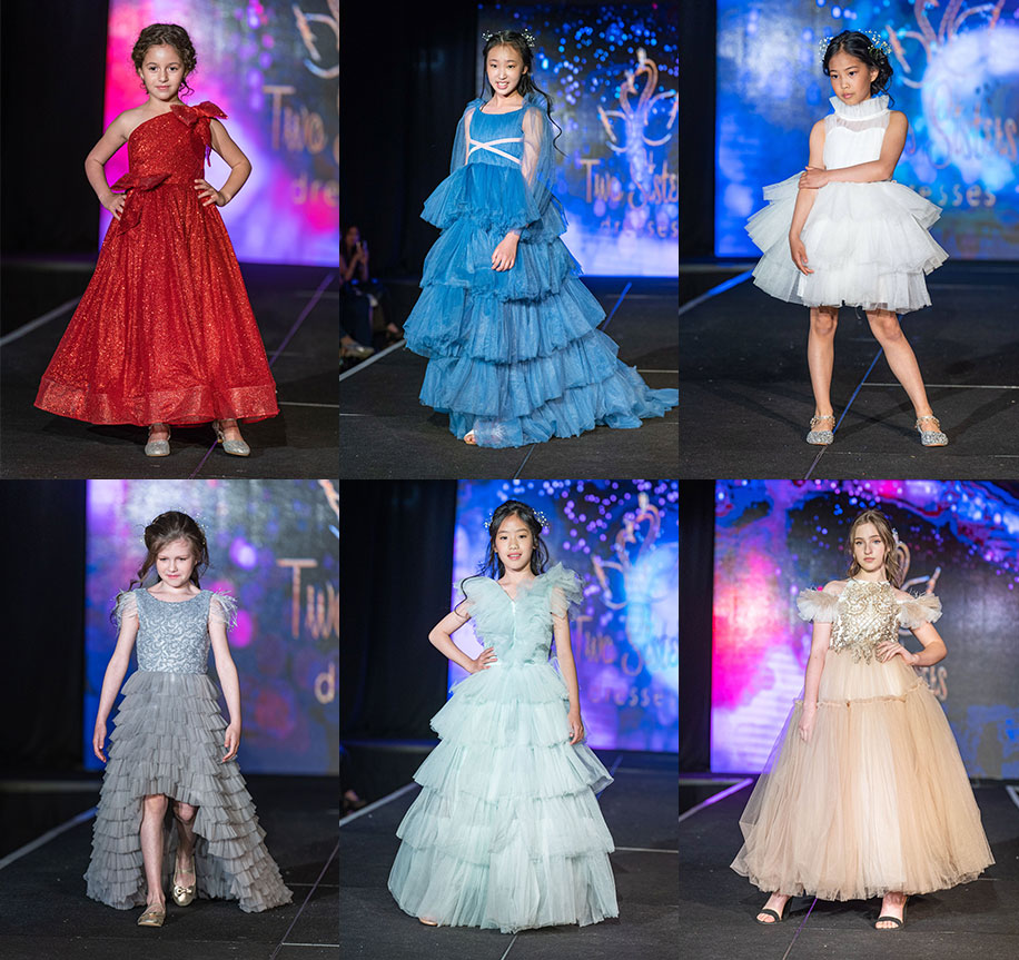 GlamZ Gala Youth Fashion & Art Event. Kids fashion Show in Vancouver. Two Sisters Dresses